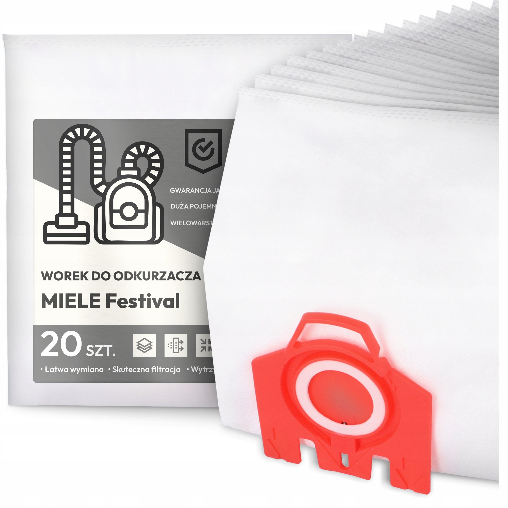 20x Worek do Odkurzacza Miele Festival Syntetyczny Duży Torba Worki G9