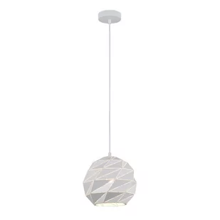 Italux LAMPA wisząca PALERMO PND-2424-1S-WH metalowa OPRAWA geometryczny ZWIS biały PND-2424-1S-WH - Lampy sufitowe - miniaturka - grafika 2