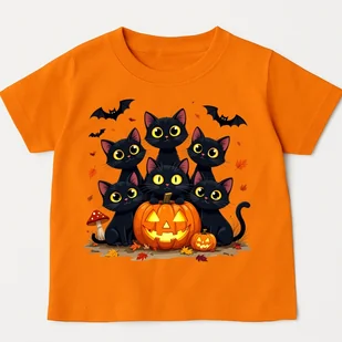Pomarańczowa koszulka z dynią na Dzień Dyni - kotydynia20 - Koszulki dla dziewczynek Pomarańczowa koszulka z dynią na Dzień Dyni - kotydynia20 - Koszulki dla dziewczynek - miniaturka - grafika 1