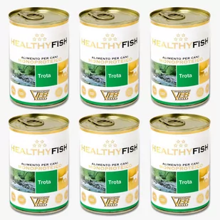 Healthy Fish Pstrąg 6 x 400g karma dla psa monobiałkowa - Mokra karma dla psów - miniaturka - grafika 1