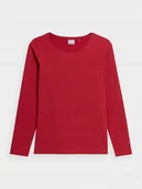 Bluzki damskie - 4F KOSZULKA DAMSKA Z DŁUGIM RĘKAWEM LONGSLEEVE TSDL350 CZERWONA XS - miniaturka - grafika 1