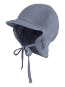 Czapeczki dla niemowląt - Sterntaler Czapka w kolorze szarym z osłoną karku - miniaturka - grafika 1