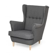 Fotele - Mały fotel dla dzieci, Uszak Zella Mini, 54x60x73 cm, ciemny szary - miniaturka - grafika 1