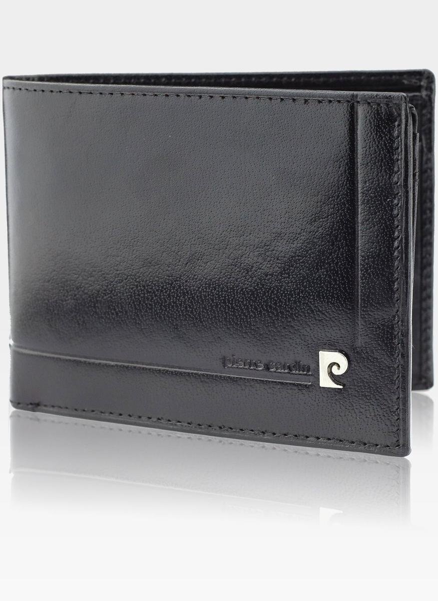 Pierre Cardin, Portfel skórzany męski, 88061, czarny