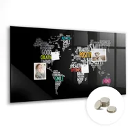 Tablice i flipcharty - Tablica Dekoracyjna na Magnes - 120x60 cm, Pozytywna mapa świata - miniaturka - grafika 1