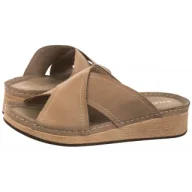 Klapki i japonki damskie - Klapki Beżowe T1GI5___ _B52 (RY1104-a) Ryłko - miniaturka - grafika 1