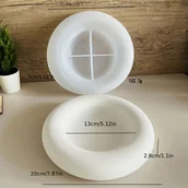 Inne - TEMU Duża Okrągła Silikonowa 7.87" do Tacy na Biżuterię DIY - Wszechstronne Narzędzie Rękodzielnicze do Żywicy, Gliny i Gipsowych Talerzy do - miniaturka - grafika 1