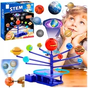 Projektory dla dzieci - Układ Słoneczny 3D DIY Zestaw Edukacyjny STEM Planety Ruchome Projektor LED - miniaturka - grafika 1