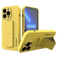 Etui i futerały do telefonów - Wozinsky Kickstand Case elastyczne silikonowe etui z podstawką iPhone 13 Pro żółty - miniaturka - grafika 1