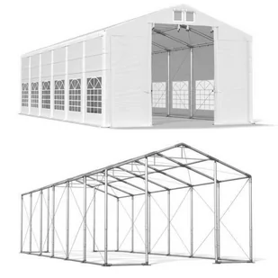 Namiot Imprezowy Całoroczny 8x12x3,5 Biały WINTER PLUS ISD - Pawilony ogrodowe - miniaturka - grafika 1