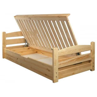 Łóżko sosnowe Tymek LK144, Rozmiar - 90x200, kolor - sosna orzech - Łóżka - miniaturka - grafika 1