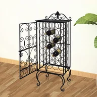 Stojaki na wino - vidaXL vidaXL Stojak na wino Metal Na 28 butelek - miniaturka - grafika 1