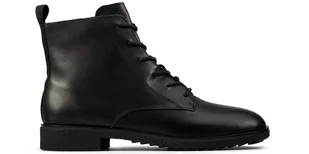 Clarks Griffin Lace Botki czarne skórzane 37 - Botki damskie - miniaturka - grafika 1