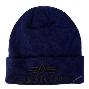 Alpha Industries Czapka 3D Beret, rep.Blue, Talla Única - Czapki damskie - miniaturka - grafika 1