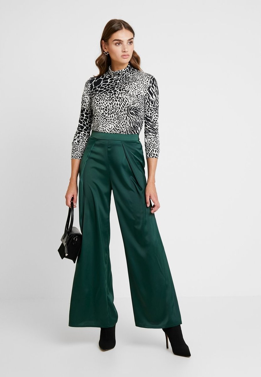 GLAMOROUS SPODNIE SATYNOWE ZIELONE DAMSKIE 36 1ZAL