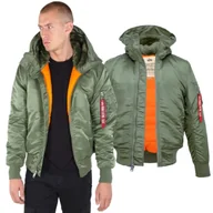 Odzież taktyczna i umundurowanie - Alpha Industries Kurtka z kapturem MA-1 158104 01 - Sage Green - miniaturka - grafika 1