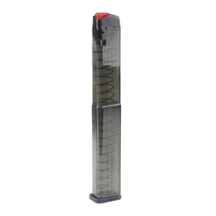 ETS - Magazynek polimerowy do Glock 17 / 18 / 19 / 19X / 26 / 34 / 45 - 9x19 mm - 40 naboi - Carbon Smoke Series - SMK-GLK-18-40 - Osprzęt do wiatrówek - miniaturka - grafika 1