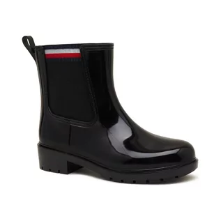 Kalosze damskie - Tommy Hilfiger Kalosze CORPORATE ELASTIC RAINBOOT - grafika 1