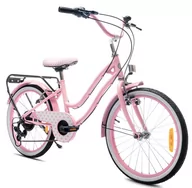 Rowery - sun baby Rower dziecięcy Heart Bike 20 cali dla dziewczynki Różowy J03.016.4.3 - miniaturka - grafika 1