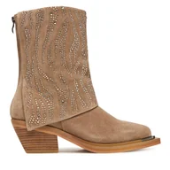 Botki damskie - Kowbojki Alma En Pena I250964 Beżowy - miniaturka - grafika 1
