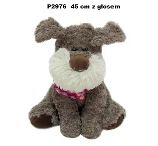 Sun-Day Pluszak Pies z Glosem 45cm Sa Siedzacy P2976 - Maskotki i pluszaki - miniaturka - grafika 1