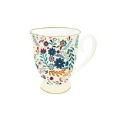 Kubki - Kubek na nóżce Ville 330 ml kwiaty wielokolorowy - miniaturka - grafika 1