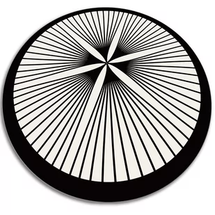 Dywan okrągły winylowy do domu okrągła florystyczne linie fi80 cm - Dywany - miniaturka - grafika 1