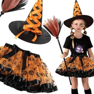 Stroje karnawałowe - Strój Wiedźma Kostium Czarownicy dla Dzieci Halloween - miniaturka - grafika 1