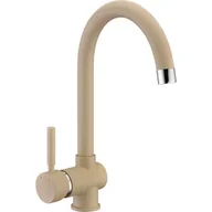 Baterie kuchenne - Bateria zlewozmywakowa granit beż z wylewką U, LETE beż - miniaturka - grafika 1