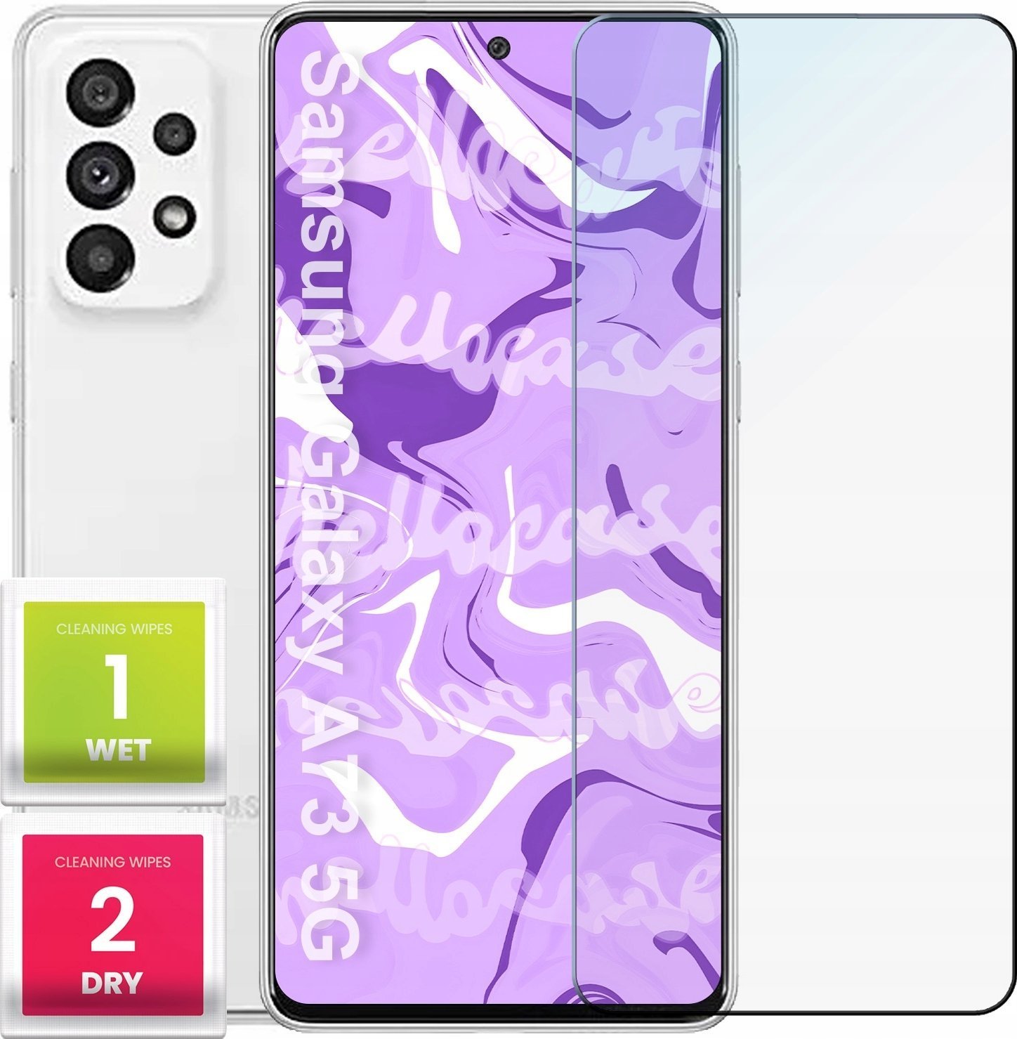 Hello Case Szkło Hartowane do Samsung Galaxy A73 szybka 9H, płaskie 2.5D, ochronne