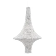 Lampy sufitowe - Lampa wisząca do sypialni Alda 5115 Shilo dekoracyjna szydełko biały - miniaturka - grafika 1