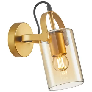 Szklany kinkiet ruchomy Nanesma lampa złota bursztynowa - Lampy ścienne - miniaturka - grafika 1