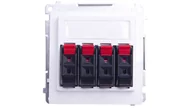 Gniazdka elektryczne - Kontakt Simon Gniazdo głośnikowe 4-krotne białe BMGL34.01/11 - miniaturka - grafika 1