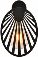 Lampy ścienne - Czarny kinkiet ze złotymi wstawkami PELIN E27 - miniaturka - grafika 1