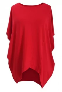 Bluzki damskie - Czerwona tunika z krótkim rękawem LORI - XL-ka - grafika 1