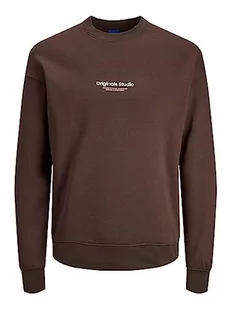 Bestseller A/S Bluza męska Jorvesterbro Sweat Crew Neck Noos, czekoladowobrązowy, L - Bluzy męskie - miniaturka - grafika 1