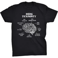 Koszulki męskie - Koszulka T-shirt Mózg Tenisisty Śmieszny Prezent na Święta Urodziny - miniaturka - grafika 1