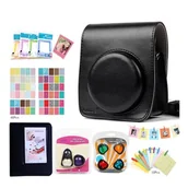 Torby fotograficzne i futerały - Zestaw akcesoriów CAIUL 8w1 do FUJIFILM Instax Mini 90/90 Neo Czarny - miniaturka - grafika 1