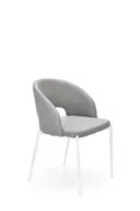 Krzesła - Krzesło tapicerowane szare K486 na białych nogach - miniaturka - grafika 1
