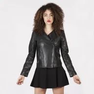 Kurtki damskie - kurtka damska RAMONESKA NEW ROCK - ANILINA, W.NRLWJ006-S1 czarna-XL - miniaturka - grafika 1