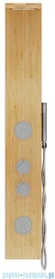 Corsan Balti panel prysznicowy z termostatem chrom drewno bambusowe B-001TCH | - Panele prysznicowe - miniaturka - grafika 3
