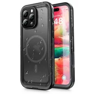 Etui i futerały do telefonów - Etui wodoodporne TECH-PROTECT ShellBox MagSafe IP68 do Apple iPhone 16 Pro Czarny - miniaturka - grafika 1