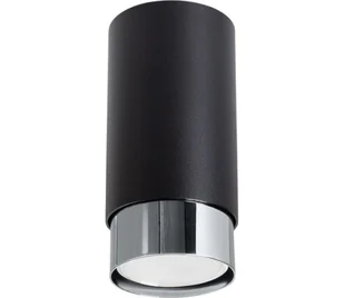 Sollux SL.1408 - Oświetlenie punktowe NERO 1xGU10/10W/230V 12,5 cm czarny/chrom błyszczący - Lampy sufitowe - miniaturka - grafika 1