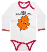 Body dla niemowląt - Body dziecięce Pomarańczowy Liść Dębu Napis Dzień Spadającego Liścia 62/68 - miniaturka - grafika 1