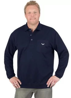 Bluzy męskie - Trigema bluza męska, Niebieski (granatowy 046), XL - grafika 1