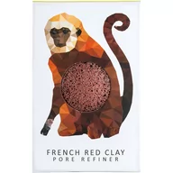 Akcesoria do oczyszczania twarzy - Konjac Sponge Konjac Sponge Gąbka Mini Rainforest Małpka z czerwoną glinką do cery suchej i naczynkowej - miniaturka - grafika 1