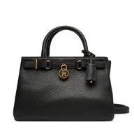 Torebki damskie - Torebka Tommy Hilfiger American Icon Mini Tote Leather AW0AW17926 Czarny - miniaturka - grafika 1