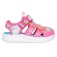 Buty dla dziewczynek - Sandały Skechers Jumpsters Sandal - Sprinkle Wonder Jr 303273N-HPMT różowe - miniaturka - grafika 1