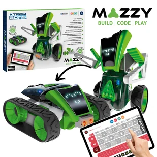 Xtrem Bots - Zdalnie sterowany pojazd Robot Mazzy do nauki programowania - Zabawki zdalnie sterowane - miniaturka - grafika 1