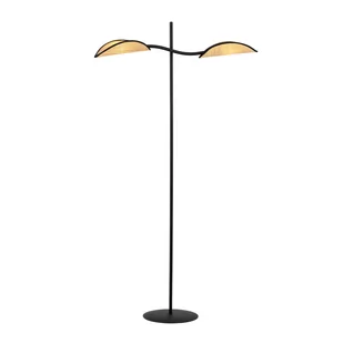 Emibig LOTUS LP2 BLACK/RATTAN 1108/LP2 lampa podłogowa oryginalny Design abażury 1108/LP2 - Lampy stojące - miniaturka - grafika 1